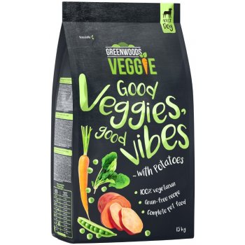 Greenwoods Veggie batáty a brambory s hráškem karotkou a špenátem 12 kg