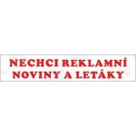 Nechci reklamní noviny a letáky, samolepka 155 x 30 x 0,1 mm – Sleviste.cz