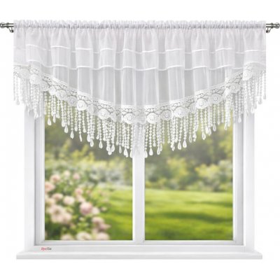 BytoTex Dekorační krátká záclona s řasící páskou LG 430, 300x90 cm – Hledejceny.cz