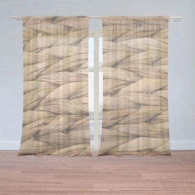 Záclony Banánové listí 2: 2 ks - 150x250 cm - Sablio – Hledejceny.cz