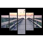 Obraz 5D pětidílný - 150 x 100 cm - romantisches Strandpanorama romantické pláže panorama – Hledejceny.cz