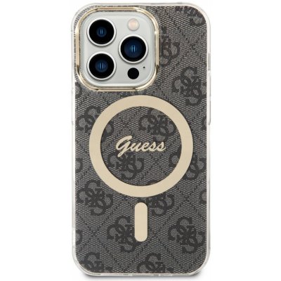 Pouzdro Guess 4G IML MagSafe iPhone 14 Pro černé – Zboží Mobilmania