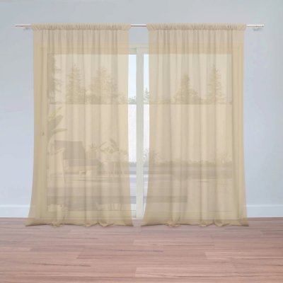 Záclony Béžová: 2 ks - 150x250 cm - Sablio – Hledejceny.cz