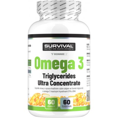 Survival Omega 3 Triglycerides Ultra Concentrate 60 kapslí – Hledejceny.cz