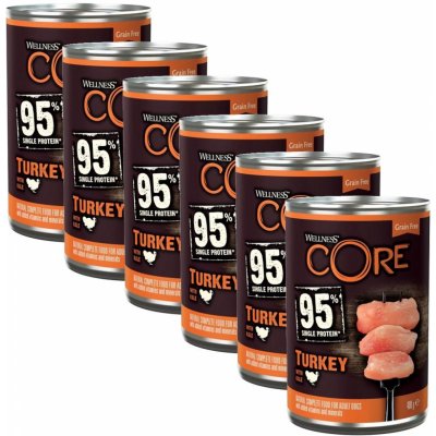 Wellness Core 95% krůta & kapusta 6 x 400 g – Zboží Mobilmania