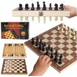 Pronett XJ5785 Magnetické dřevěné šachy 3 v 1, 24 x 24 cm – Zboží Živě