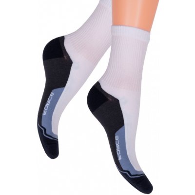 STEVEN Chlapecké sportovní ponožky 022/5 bílá modrá