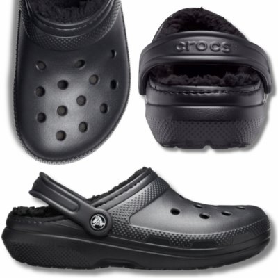 Crocs classic Lined Clog black/black černé – Zboží Dáma