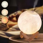 Lurecom Aroma Diffuser LED 3D Moon lamp AG354E vibrační ultrazvukový difuzér 880 ml – Zboží Mobilmania