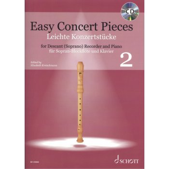 Easy Concert Pieces 2 + CD snadné přednesové skladby pro zobcovou flétnu a klavír