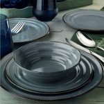 ASIR Porcelánová jídelní souprava POPPY modrá 24 ks – Sleviste.cz