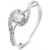 Prsteny Majya Stříbrný prsten zvlněný s kamínkem SARA 10046 5