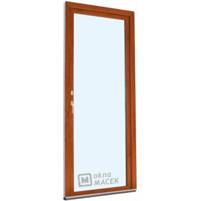 Kömmerling balkonové dveře 70 AD OS levé zlatý dub/bílá 70 x 220 cm oboustranná klika + FAB + hliníkový práh – Hledejceny.cz