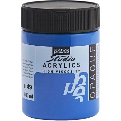 Pébéo Studio Acrylics Akrylová barva 49 Primary Cyan 500 ml – Hledejceny.cz
