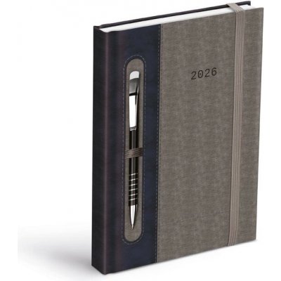 MFP D801 A5 Denní 2026 dark blue/gray – Zboží Živě