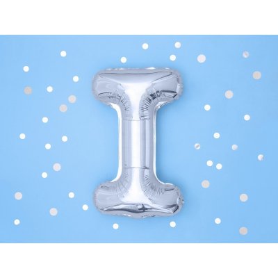 PARTYDECO Balón foliový písmeno I 35 cm stříbrný NELZE PLNIT HELIEM – Sleviste.cz