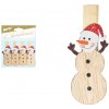 Vánoční dekorace MFP Paper 8886134 Kolíček sněhulák 4ks 7cm