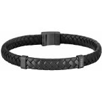 Hugo Boss Černý kožený náramek pro muže Tailored 1580676 – Zboží Dáma