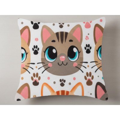 XPOSE Mikroplyš ROZTOMILÉ KOČKY 40 x 40 cm – Zboží Dáma