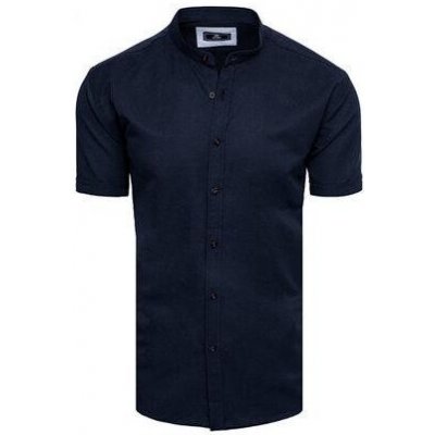 Dstreet pánská košile s krátkým rukávem tmavě modrá KX0996