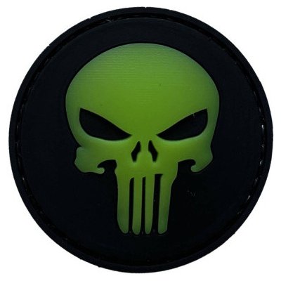 ARMED PATCHES Nášivka Round Punisher - Glow – Zboží Mobilmania