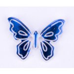 Knoflík 17x22 mm motýlek Varianta: 4 modrý – Zboží Dáma