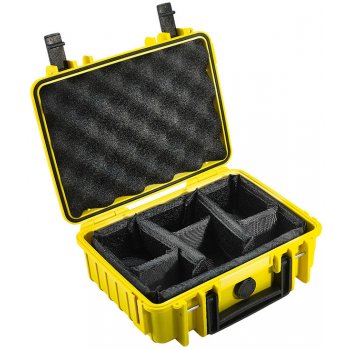 B&W Venkovní Case Type 1000/Y žlutá s GoPro 4 Inlay (1000/Y/GOPRO4) 1000/Y/GOPRO4