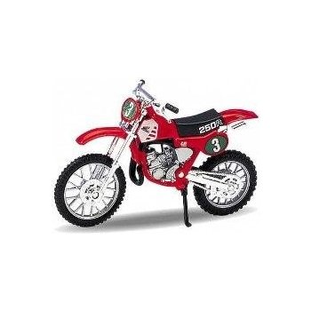 Welly Motocykl Honda CR250R model závodní červená 1:18