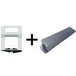 Plastico Nivelační set 100+100 ks síla dlažby 3-21 mm, šířka spáry 1-3 mm Šířka spáry: 2,0 mm, Síla dlažby: 3-12 mm – Zboží Mobilmania