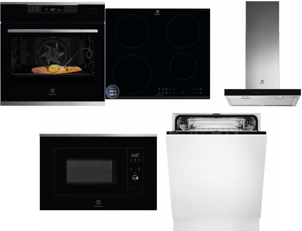 Set Electrolux KOBCS31X + LIR60433B + LFT766X + LMS2203EMX + EEA27200L