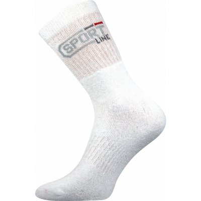 Boma pánské ponožky vysoké bavlněné froté šedé Spot bílá