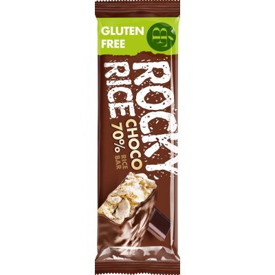 Benlian Food Rocky Rice Bezlepková rýžová tyčinka čokoláda 70% 18 g