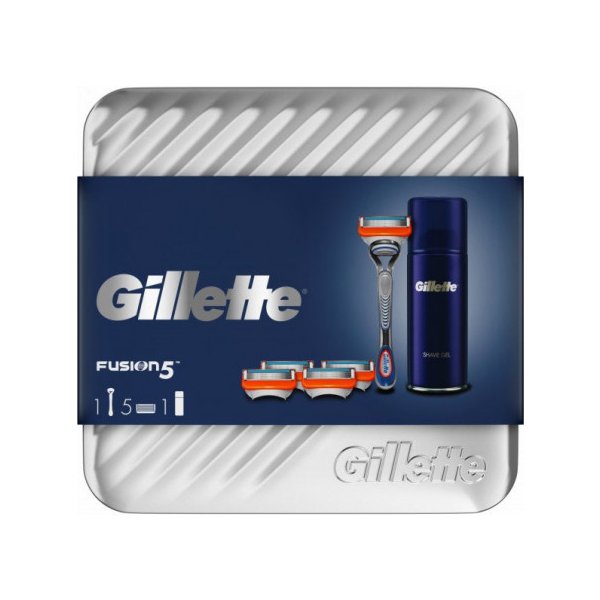 Gillette Fusion 5 holící strojek + 5 náhradních hlavic + gel na holení 75  ml dárková sada od 399 Kč - Heureka.cz