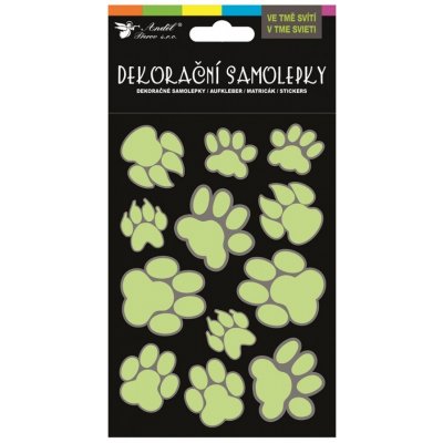 Anděl Samolepky 3D10,5 x 20 cm svítící ve tmě, tlapky 15131 – Sleviste.cz