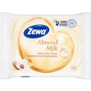 ZEWA Almond Milk vlhčený bílý 42 ubrousků