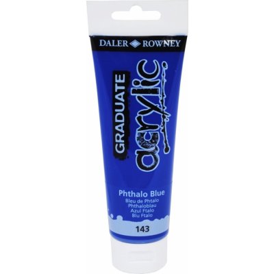Daler Rowney Graduate akrylová barva phthalo blue 120 ml 1 ks – Sleviste.cz