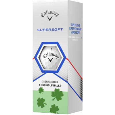 Callaway Supersoft Shamrock bílo-zelené 3 ks – Zboží Mobilmania