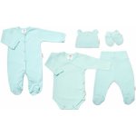 Baby Nellys Praktická 5-dílná žebrovaná soupravička do porodnice BOY bílá – Hledejceny.cz