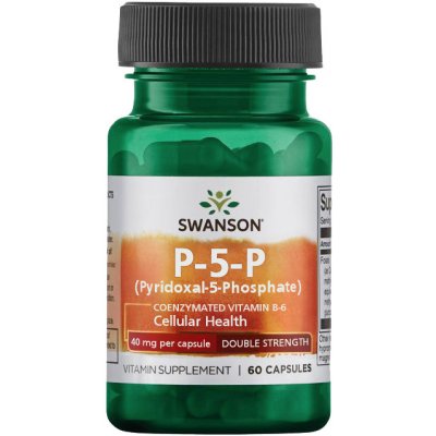 Swanson Vitamin B6 P-5-P 40 mg vitamin B6 60 kapslí