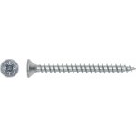 Uni vrut se zápustnou hlavou TX10 plný závit bíle pozink. 3x20 mm, 80 ks – Hledejceny.cz