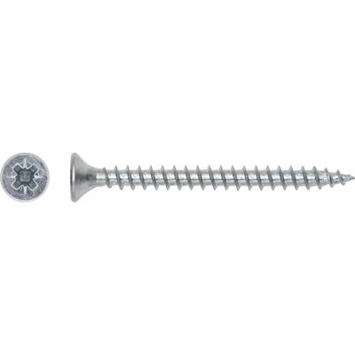 Uni vrut se zápustnou hlavou TX10 plný závit bíle pozink. 3x20 mm, 80 ks – Hledejceny.cz