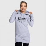 Iron Aesthetics dámská mikina Longline šedá Šedá – Zboží Dáma