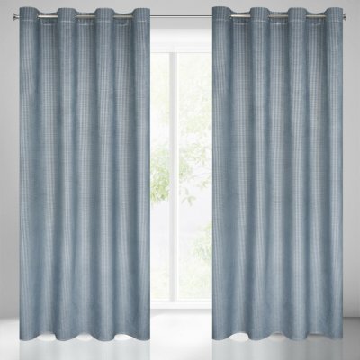 EUROFIRANY ZATEMŇOVACÍ ZÁVĚS NA KROUŽCÍCH DARCY 140X250 CM MODRÁ – Hledejceny.cz