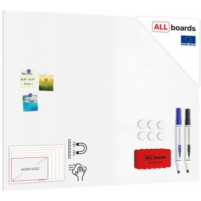 Allboards PME120x90 Magnetická tabule SLIMboard bezrámová 90 x 60 cm – Zboží Živě