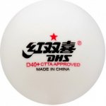 Míčky DHS* stolní tenis plast CELL FREE DUAL D40+ balení 10 ks