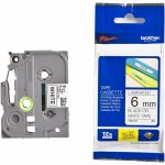 Páska Brother TZE-211, 6mm, bílá/černá, laminovaná, délka 8m – Zboží Živě