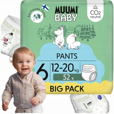 Muumi Baby Pants 6 Junior 12-20 kg kalhotkové eko 52 ks – Sleviste.cz