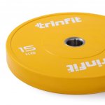 TRINFIT Olympijský kotouč Bumper Plate Training 15 kg 50 mm – Zboží Mobilmania