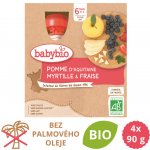 Babybio Jablko, borůvky, jahody 4x90 g