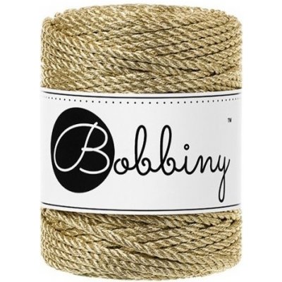 Bobbiny bavlněná šňůra na macramé 3ply REGULAR metallic-gold – Hledejceny.cz